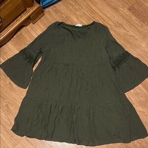 Just found Elegant Long Sleeve olive green Green Dress 3XL lined